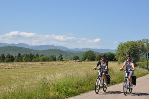 vélo elec sur les routes du causse de Blandas